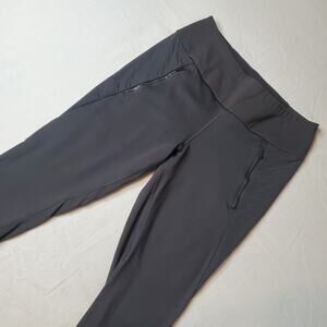 Athleta Women's Size M Peak Hybrid Fleece Tight Pants Pull On Black 511126